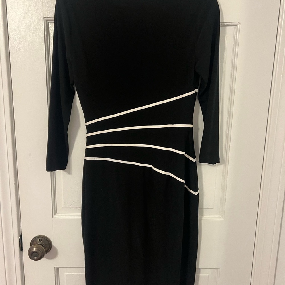 Ralph Lauren Black Dress with White Stripes